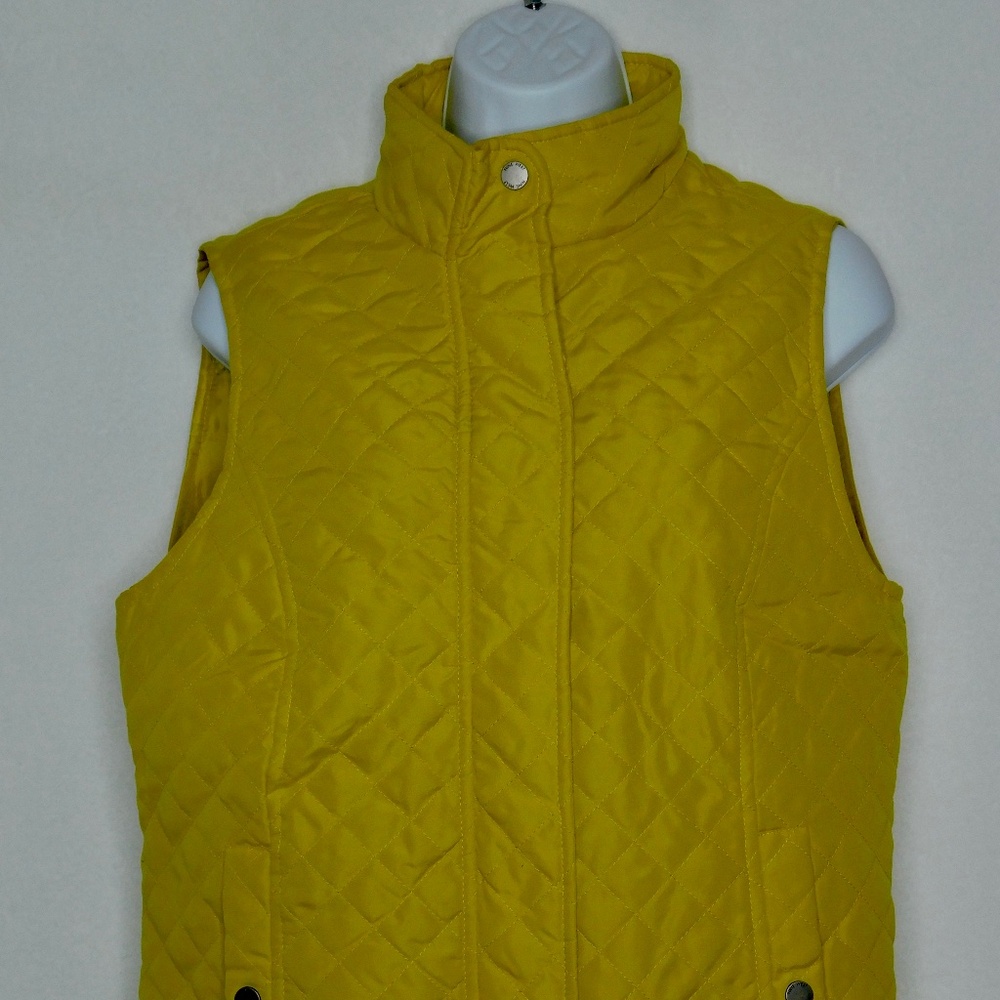 Vest Quilted Mustard  YellowNine West size M new vintage